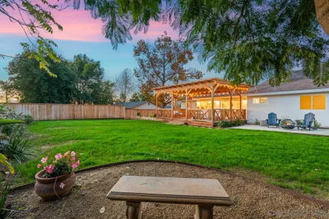 a view of outdoor space with seating area