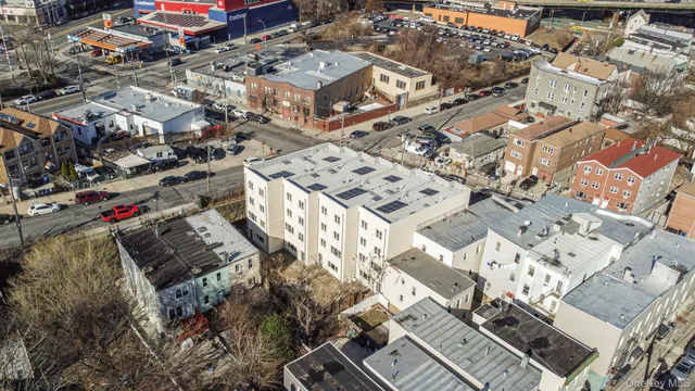 an aerial view of a city