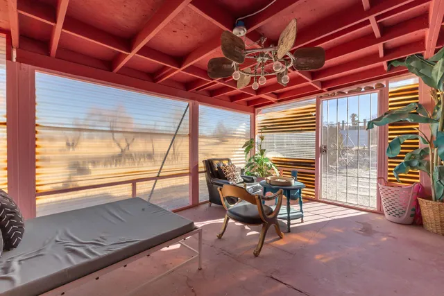 a outdoor space with furniture