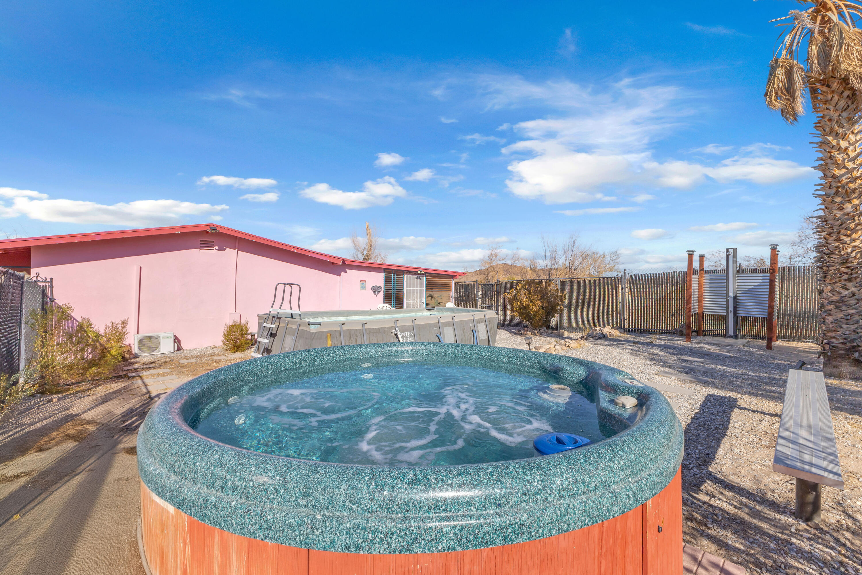 2642 Star Lane Joshua Tree, CA 92252 - Photo 43 of 76 a view of a swimming pool with a patio