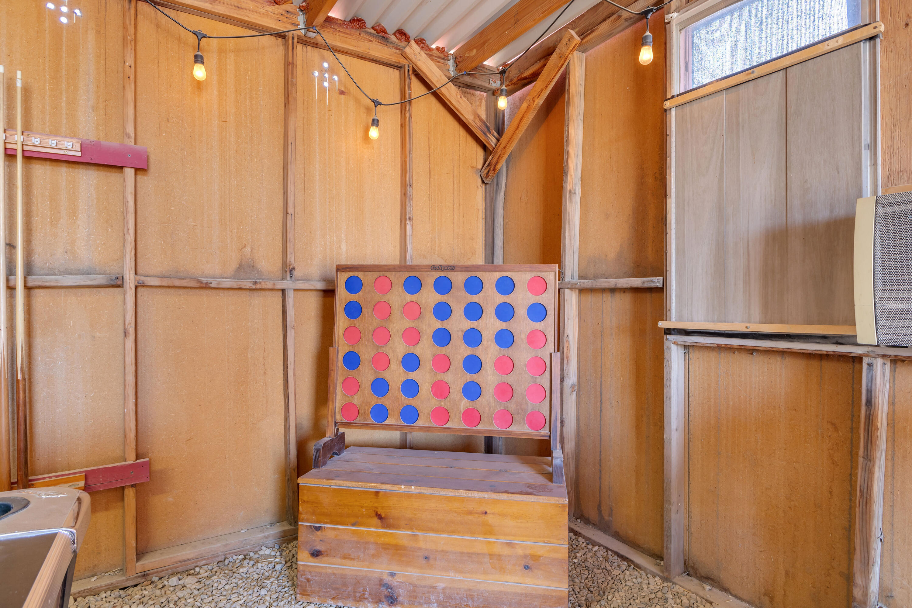 2642 Star Lane Joshua Tree, CA 92252 - Photo 62 of 76 a view of a room with rack on the wall and a window