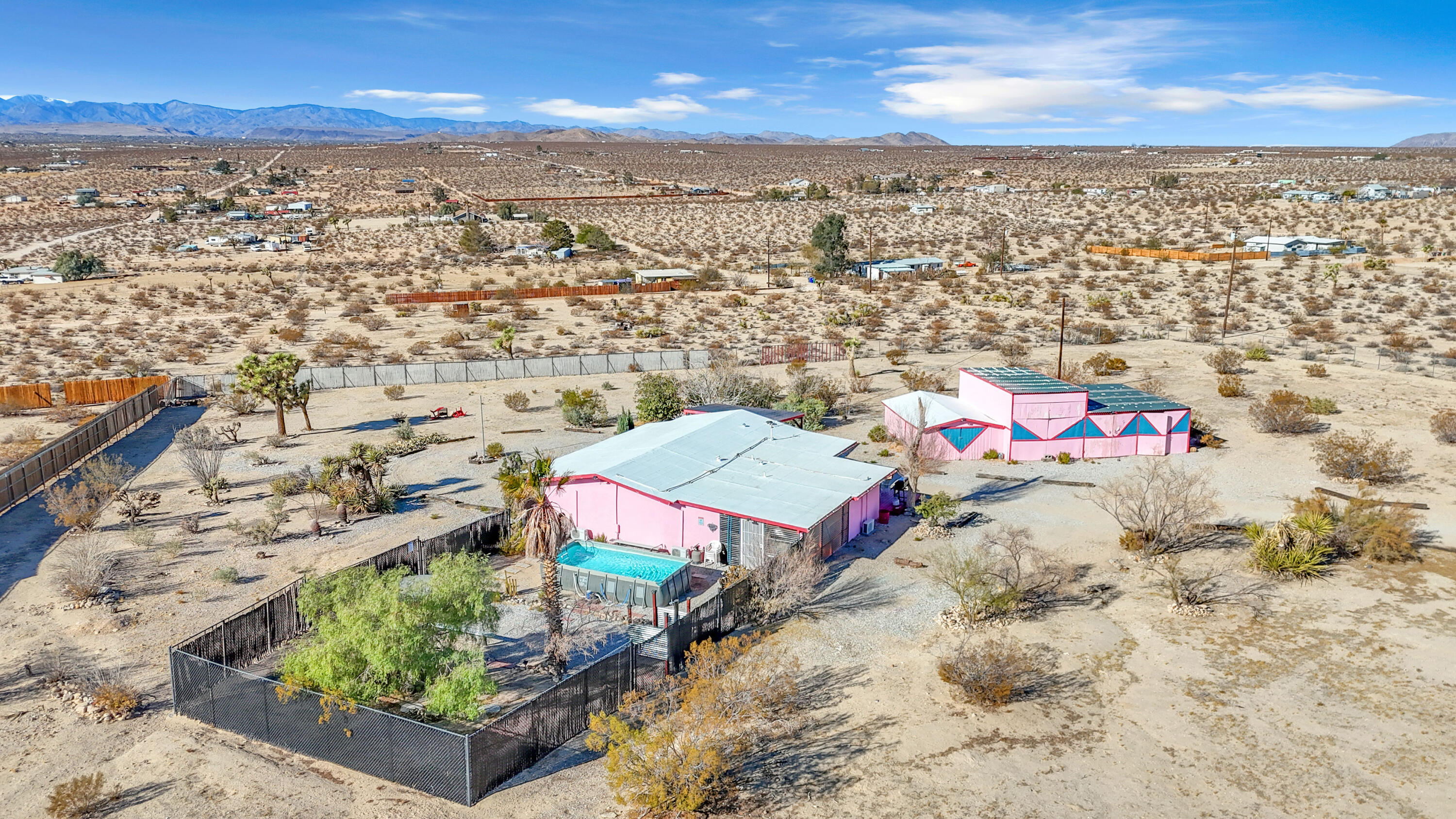 2642 Star Lane Joshua Tree, CA 92252 - Photo 75 of 76 an aerial view of residential houses with outdoor space