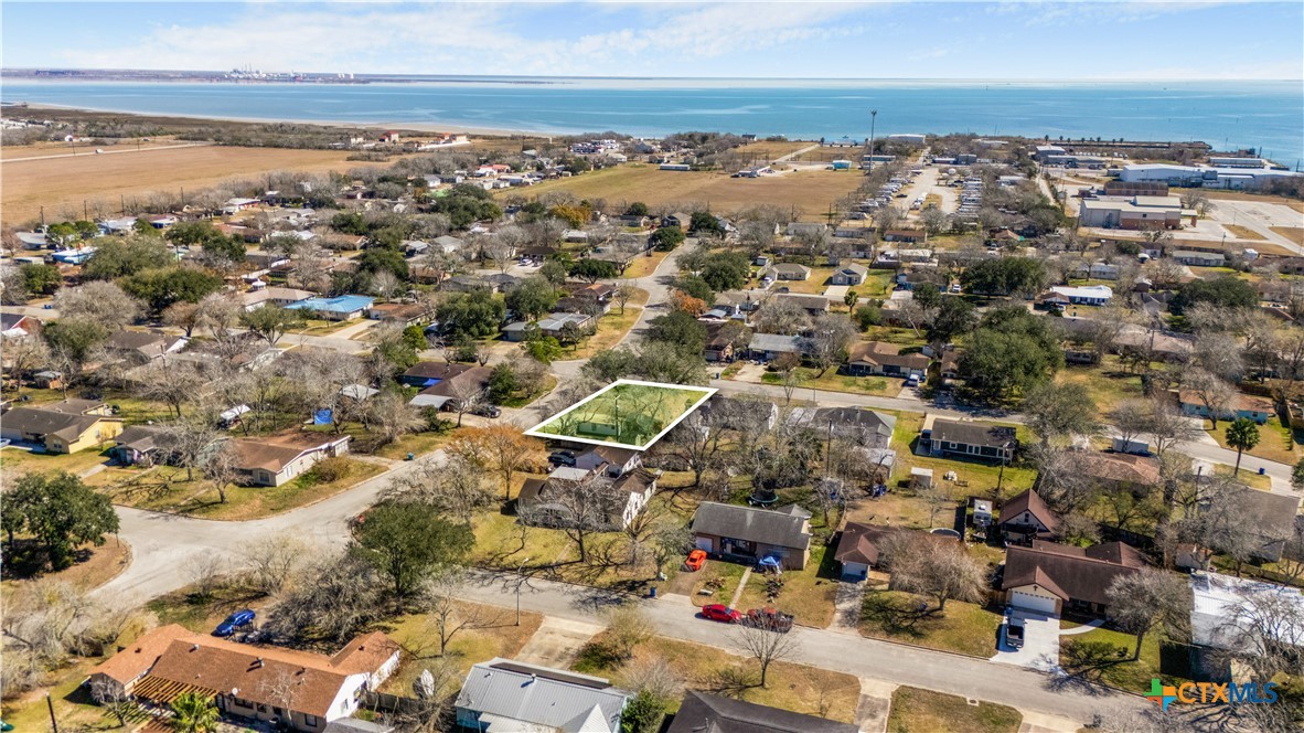 121 Bonham Street Port Lavaca, TX 77979 - Photo 25 of 26 an aerial view of residential building and ocean
