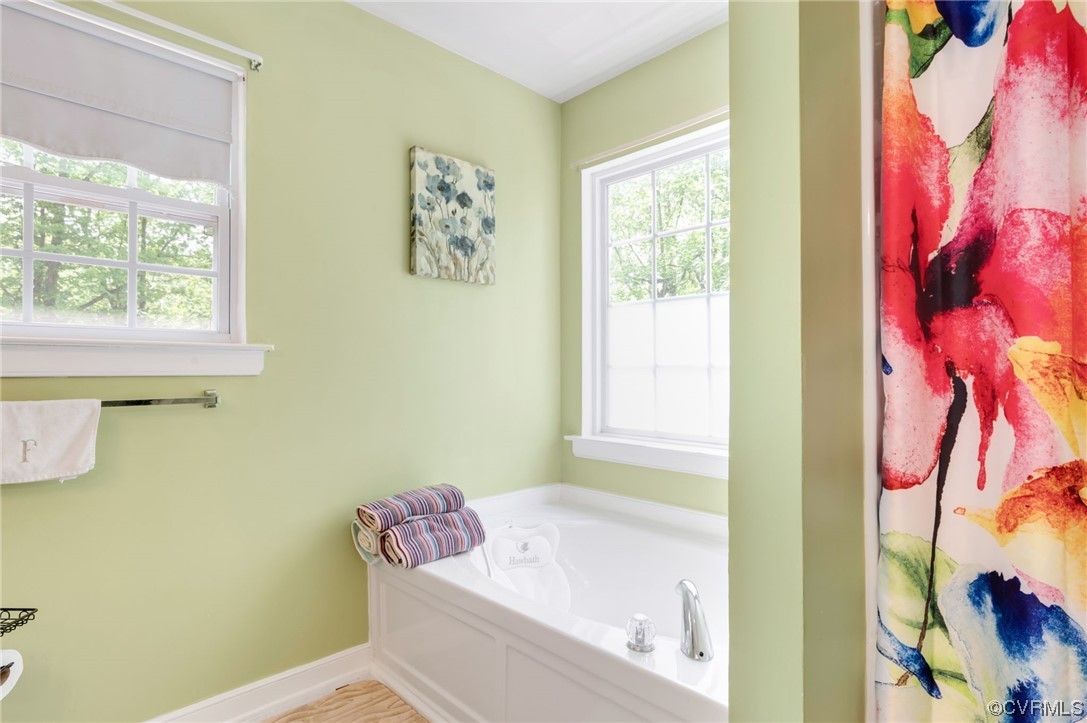 353 Nottoway Lane King William, VA 23086 - Photo 20 of 33 a bathroom with a bathtub and a shower