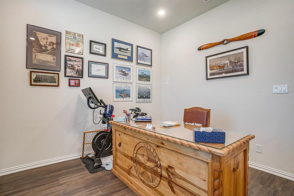 1328 San Marcus Drive Springtown, TX 76082 - Photo 5 of 37 Office with dark wood-style flooring and baseboards