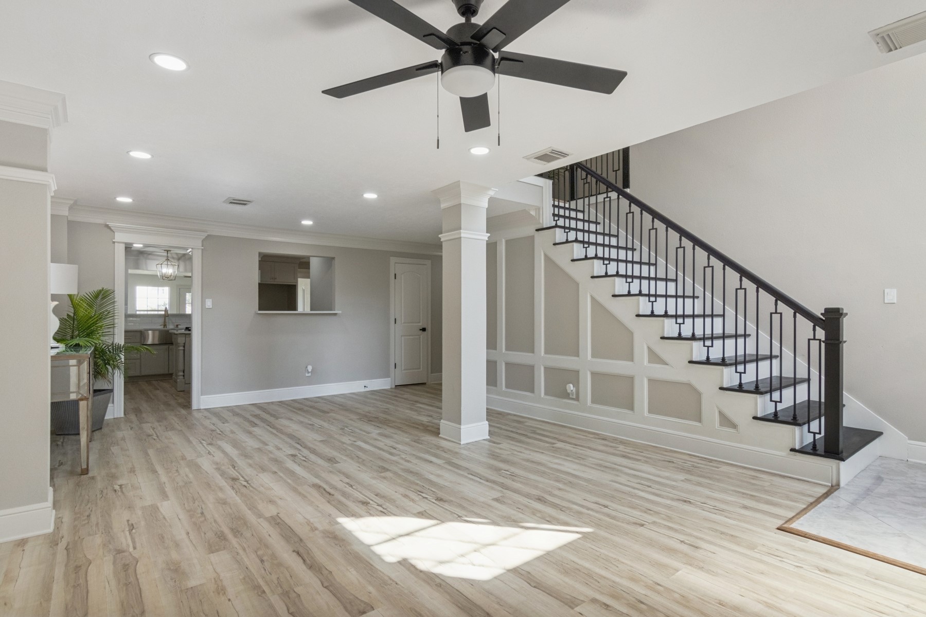 13123 Labelle Lane Houston, TX 77015 - Photo 3 of 23 a view of entryway and hall with wooden floor