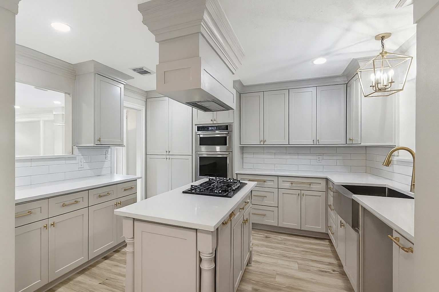 13123 Labelle Lane Houston, TX 77015 - Photo 9 of 23 a kitchen with a sink dishwasher a stove and a refrigerator