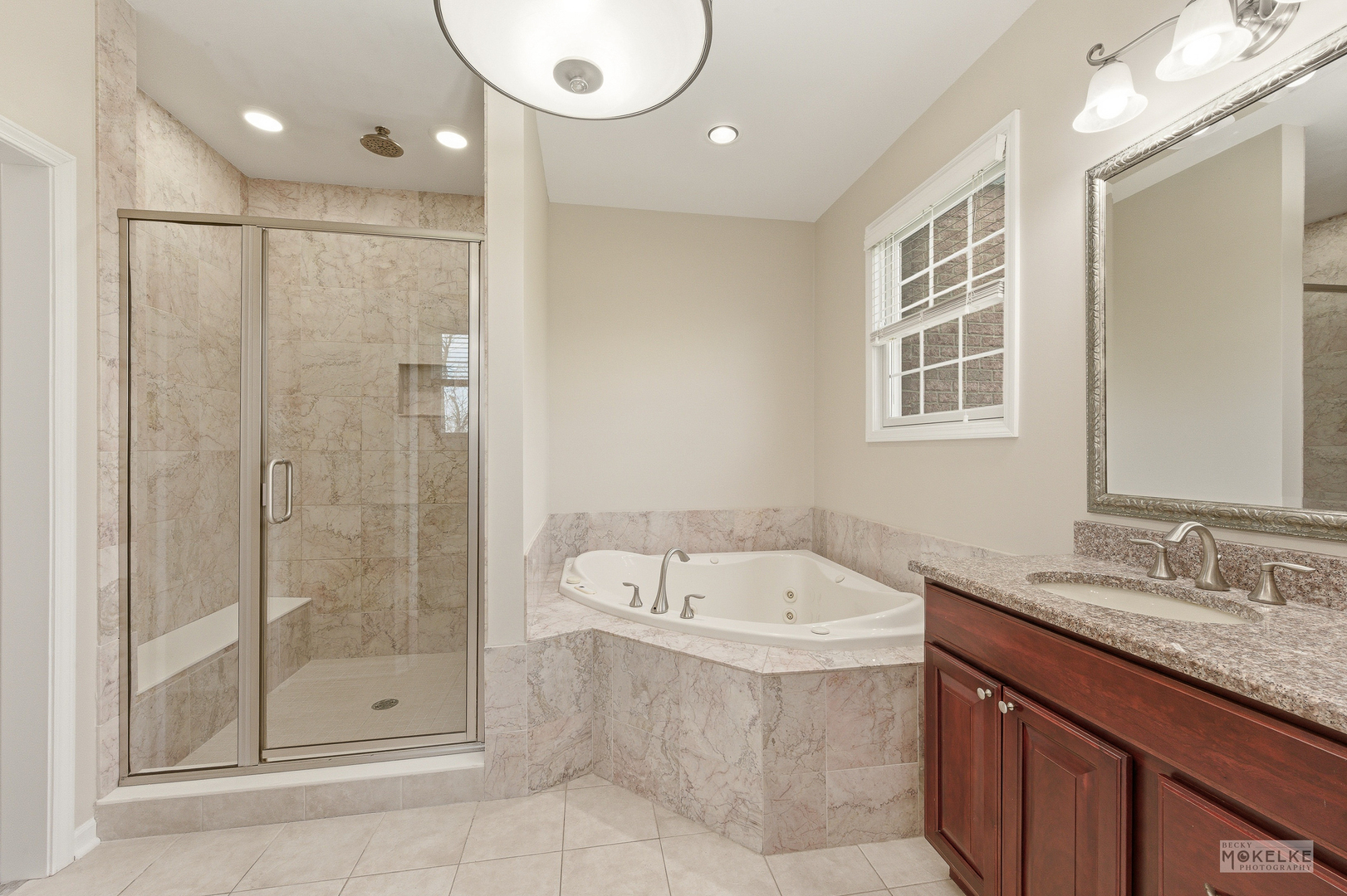 2953 4459th Road Newark, IL 60541 - Photo 21 of 39 a bathroom with a tub a sink shower and mirror