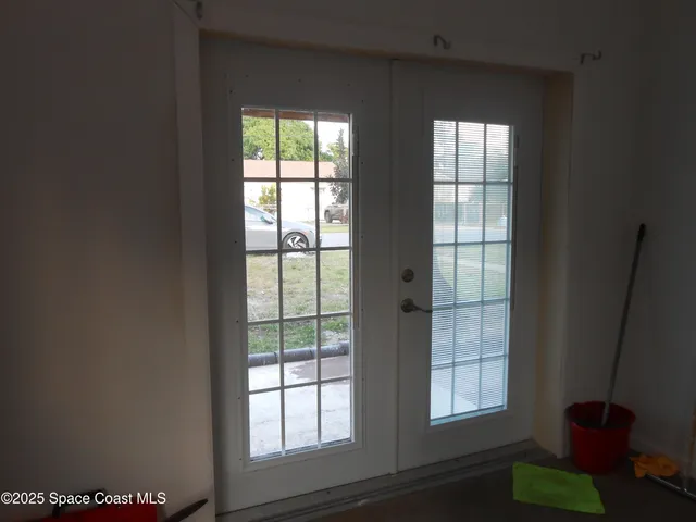 an empty room with a window