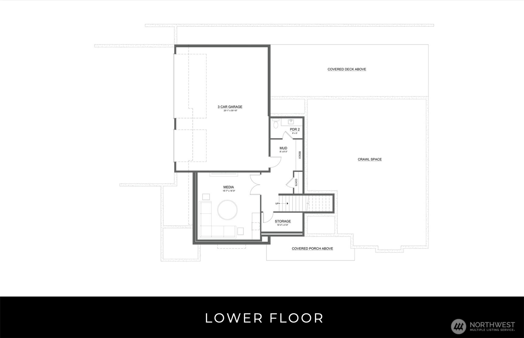 308 124th Place Northeast Bellevue, WA 98005 - Photo 37 of 39 a black and white photo of a room
