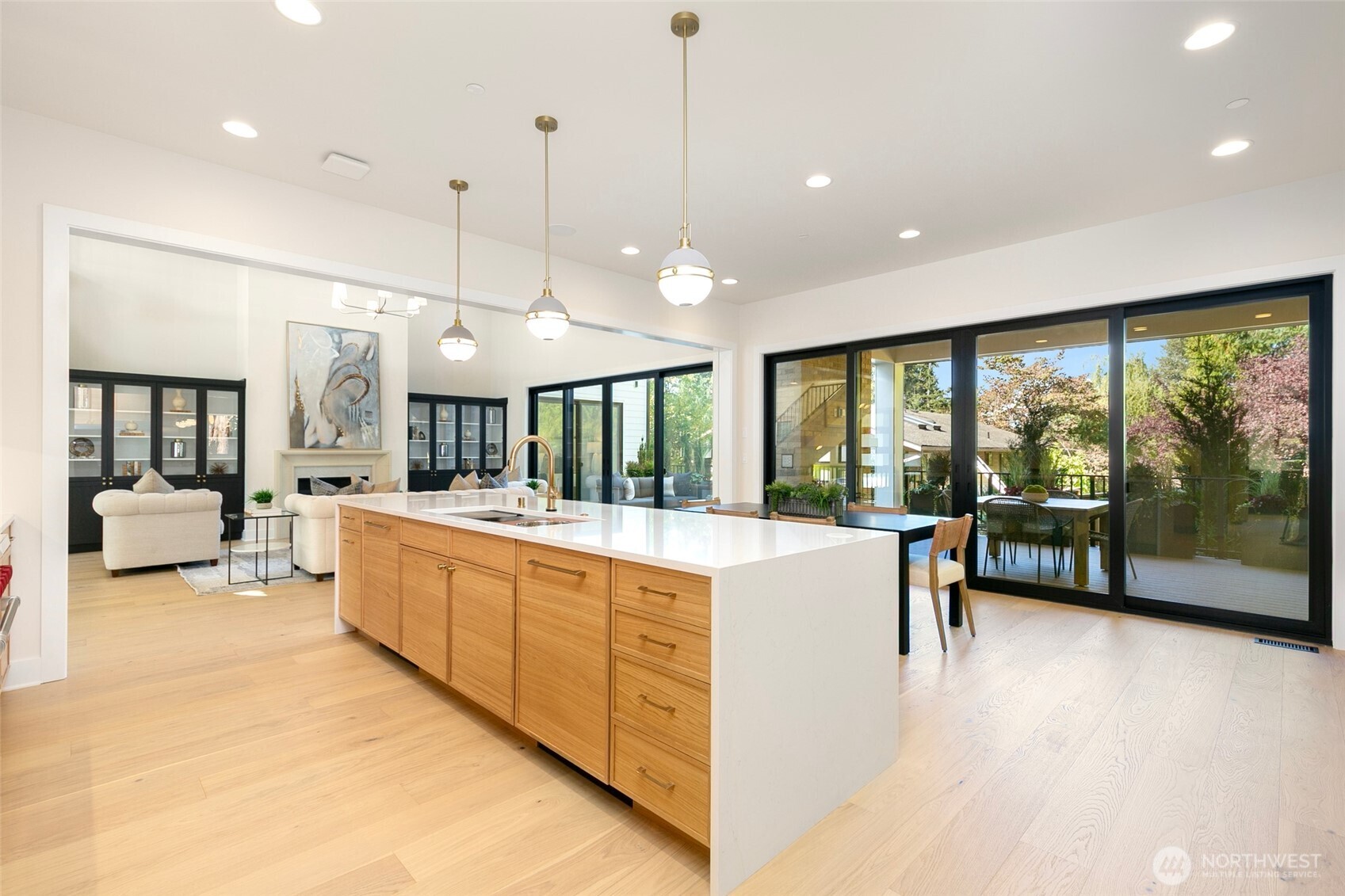 308 124th Place Northeast Bellevue, WA 98005 - Photo 9 of 39 a large white kitchen with a large window