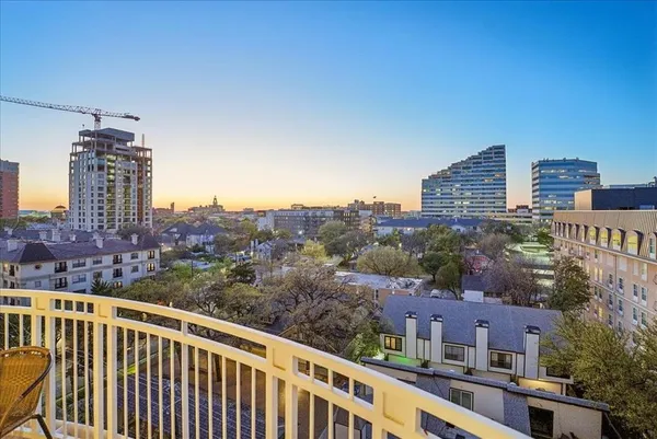a view of city from balcony