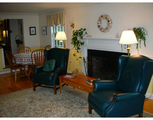 62 Kenneth Road Marblehead, MA 01945 - Photo 4 of 7 a living room with furniture a fireplace and a potted plant