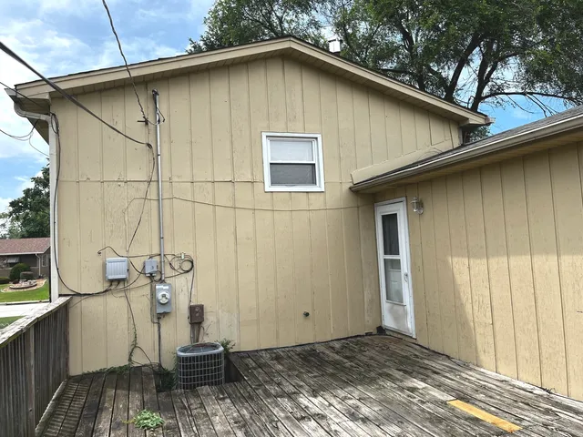 a backyard of a house