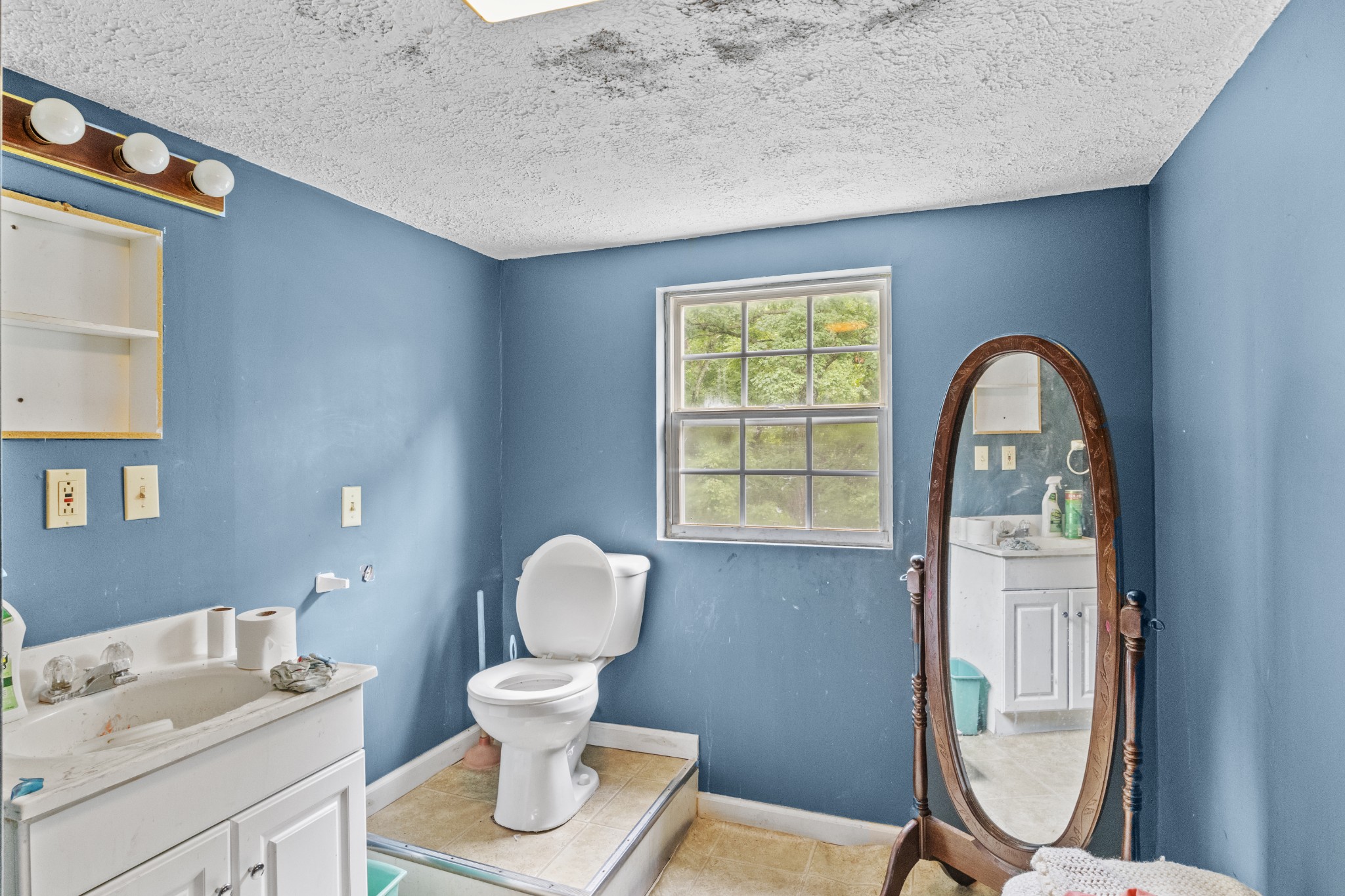1095 Porter Road Burns, TN 37029 - Photo 11 of 34 a bathroom with a toilet a sink and mirror