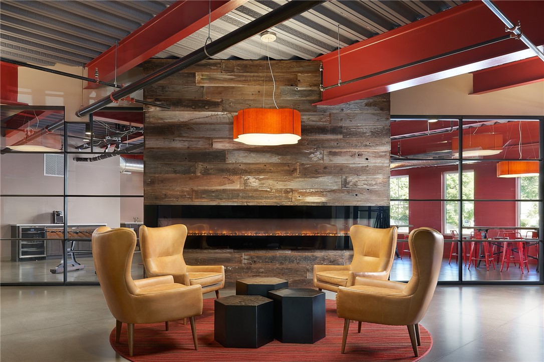 625 South Goodman Street, Unit 426 Rochester, NY 14620 - Photo 10 of 15 Lobby of 625 S. Goodman Apartments with fireplace