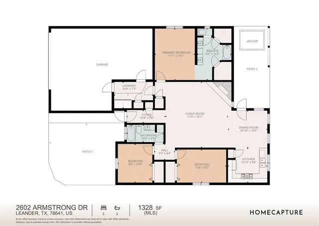 $299,000 | 2602 Armstrong Drive, Leander, TX 78641