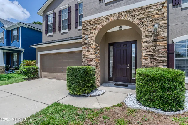 a front view of a house