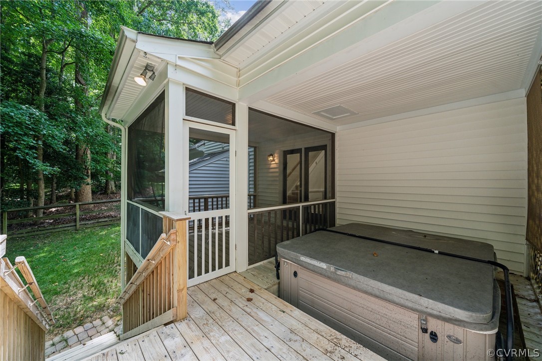 1725 Abbot's Mill Way Midlothian, VA 23114 - Photo 27 of 30 a view of backyard with deck and garden