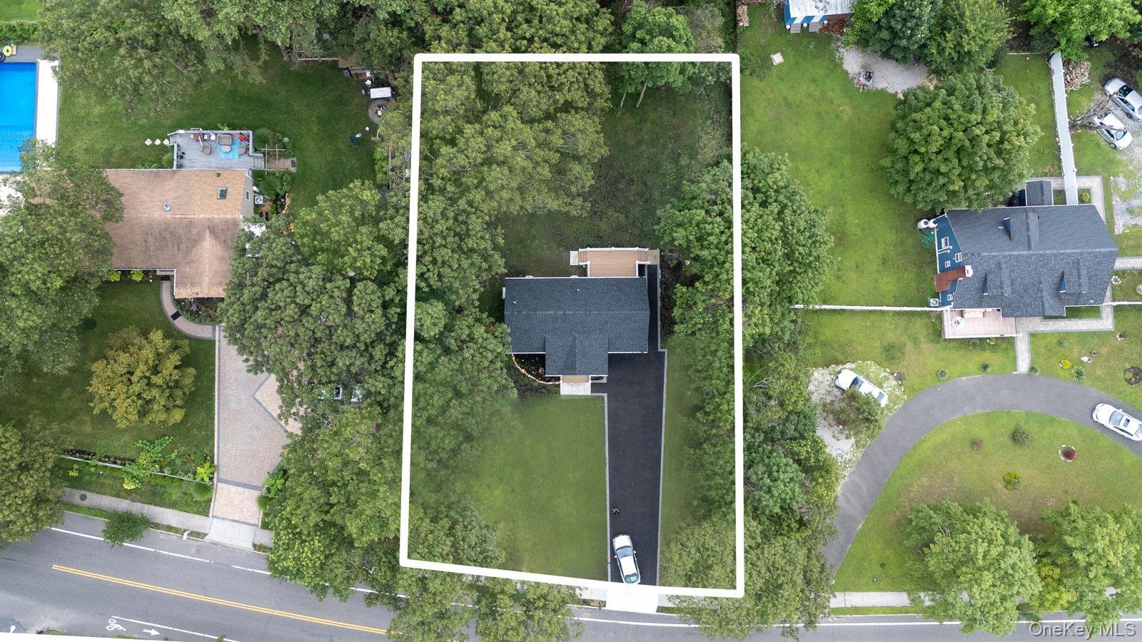568 Granny Road Medford, NY 11763 - Photo 20 of 22 Aerial view of property's location with property boundaries highlighted