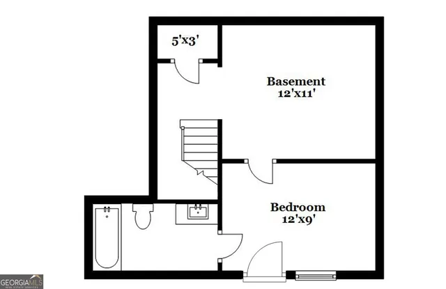 a picture of a bench in a side window