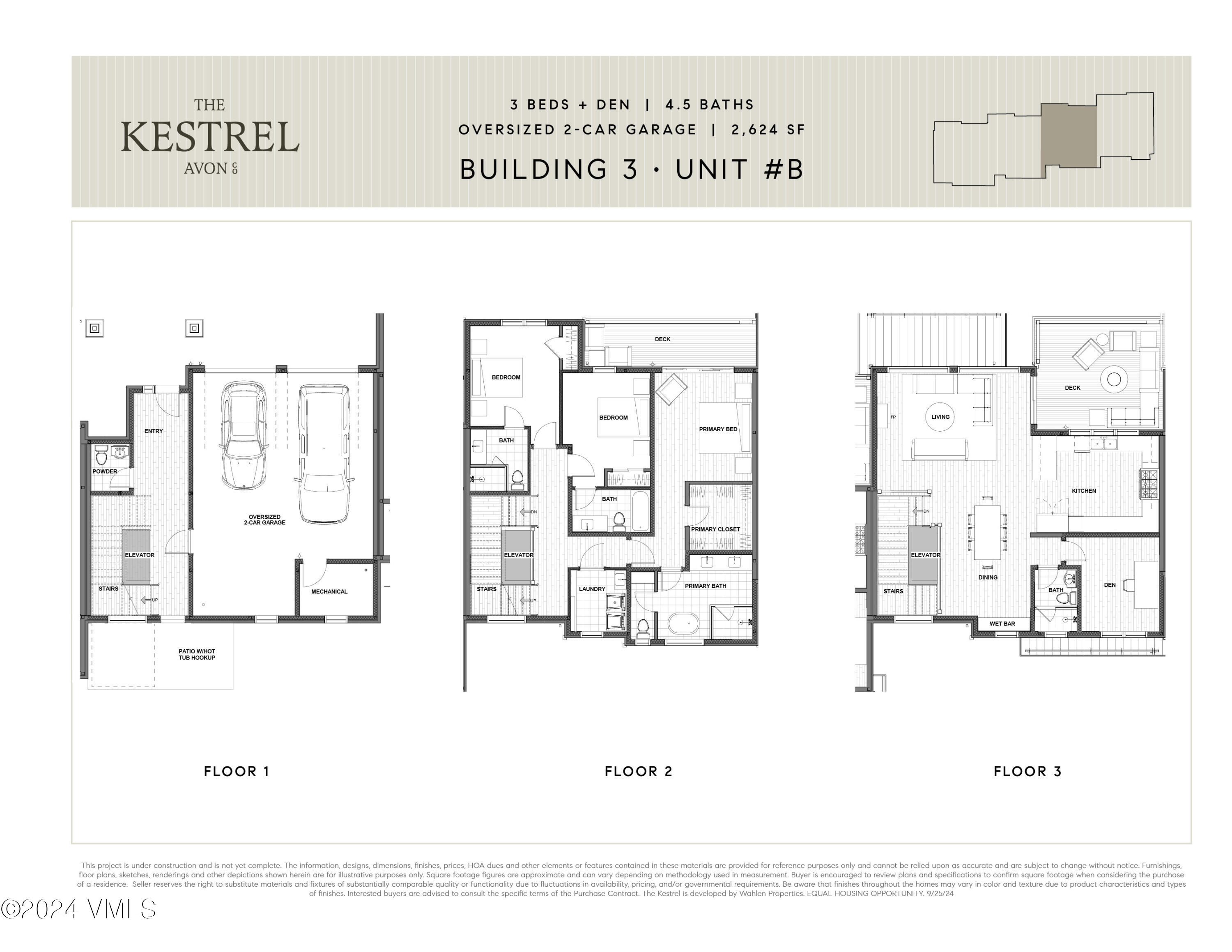 155 Goldfinch Lane, Unit 3B Avon, CO 81620 - Photo 12 of 12 TheKestrel_Floor Plans_Bldg_3_B