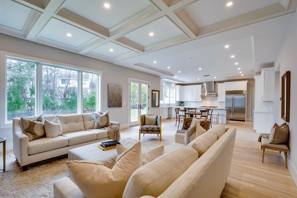 192 Evelyn Road Newton, MA 02468 - Photo 19 of 41 a living room with furniture kitchen and a large window