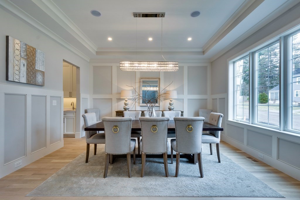 192 Evelyn Road Newton, MA 02468 - Photo 20 of 41 a view of a dining room with furniture window and outside view