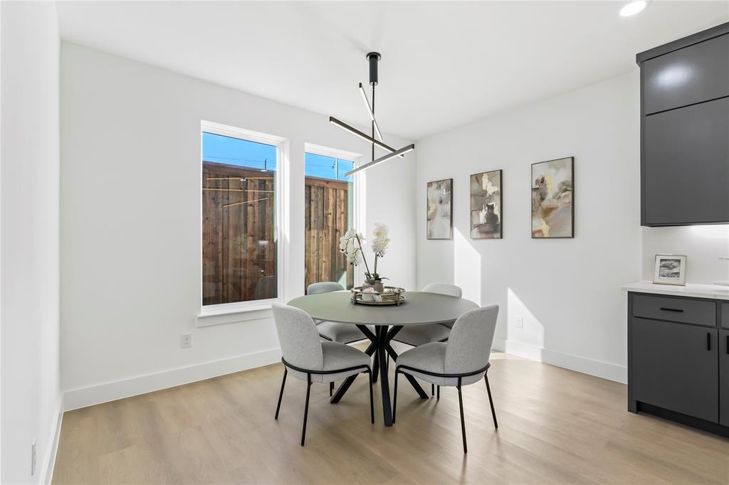 459 Hart Street Dallas, TX 75203 - Photo 10 of 21 Dining space with light wood-type flooring
