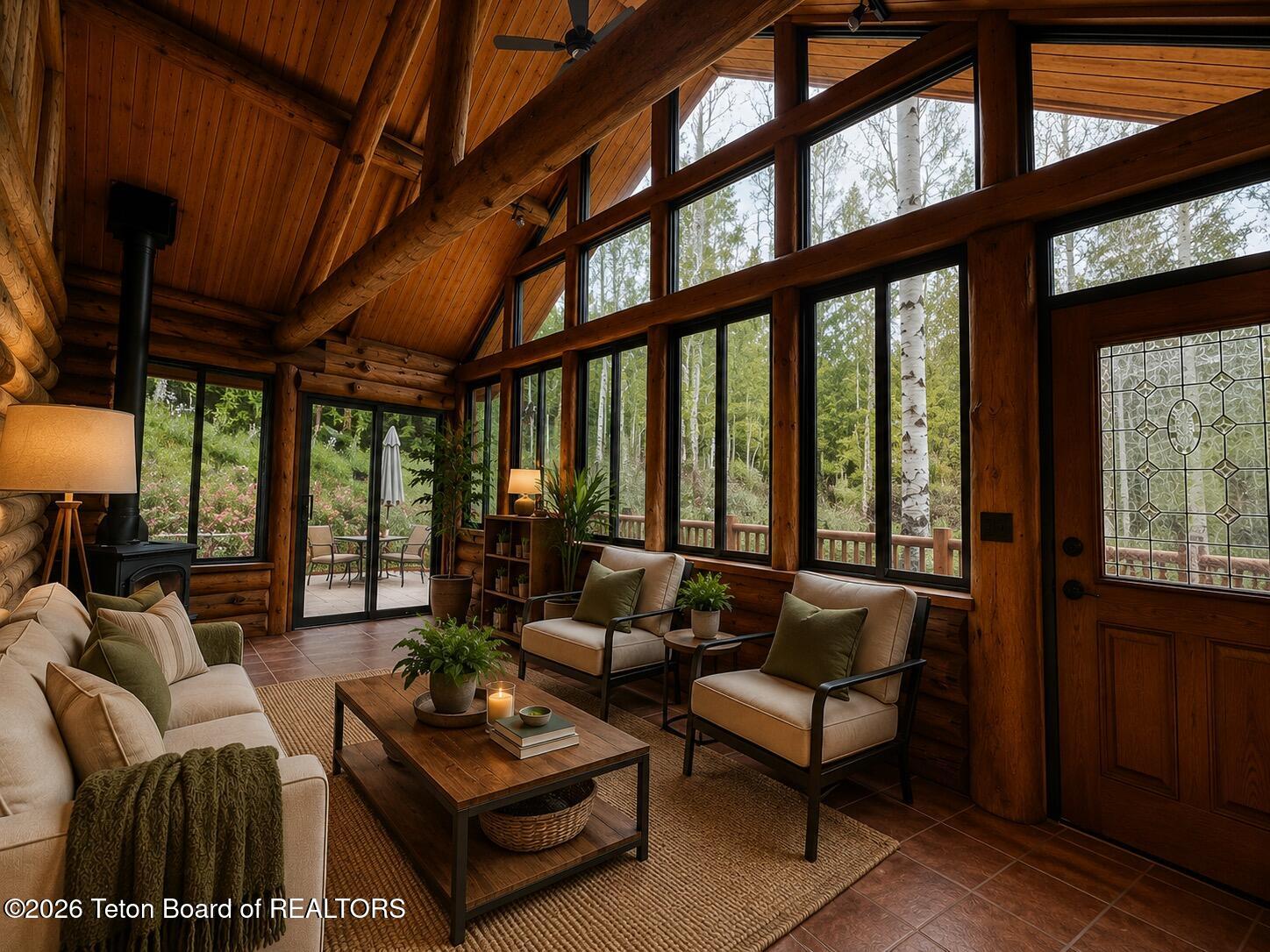 3950 Redtop Lane Wilson, WY 83014 - Photo 25 of 25 Staged sunroom