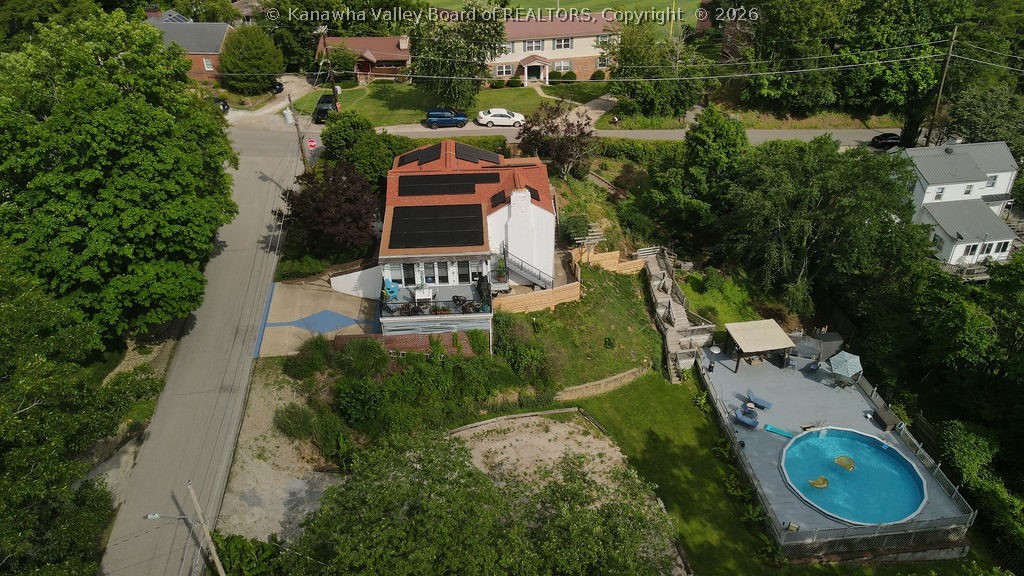 1521 Clark Road Charleston, WV 25314 - Photo 46 of 50 Aerial view of side and facing Clark Road