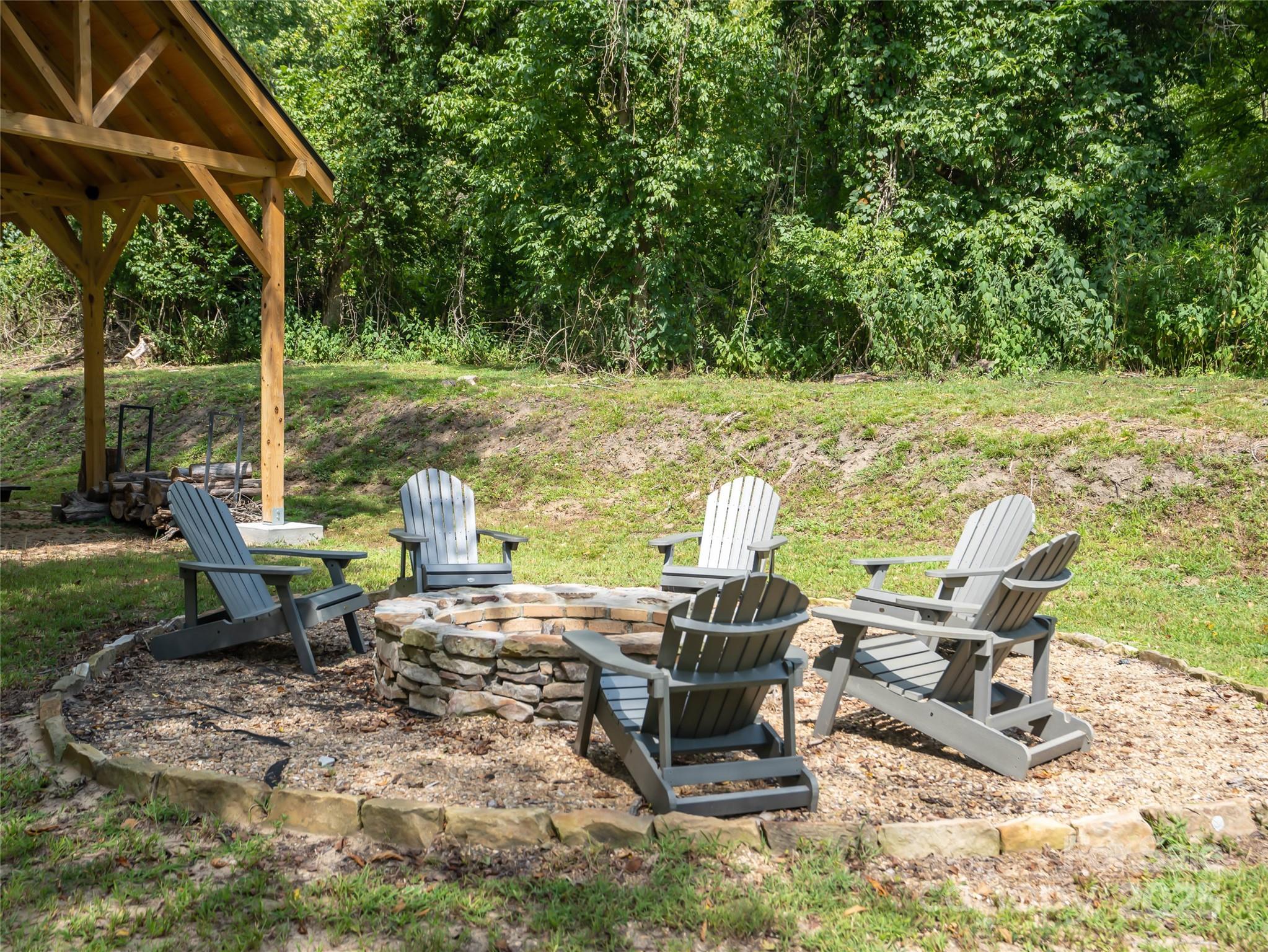 101 Red Maple Run, Unit 1 Marshall, NC 28753 - Photo 33 of 45 a view of backyard with outdoor seating and plants