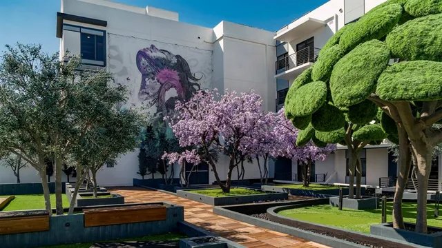 a view of balcony with flower plants