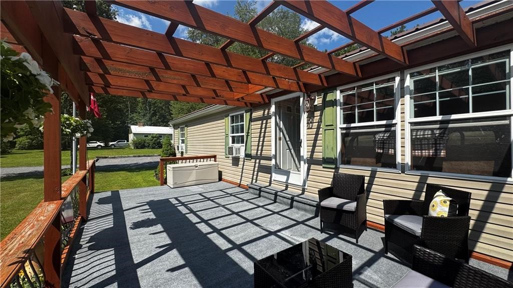 87 Collins Road Lewis Run, PA 16738 - Photo 30 of 48 Front deck with pergola