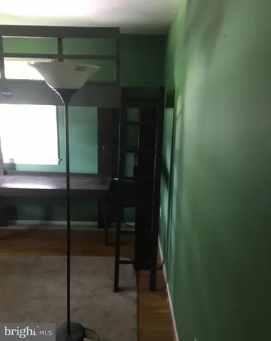 a bathroom with a mirror