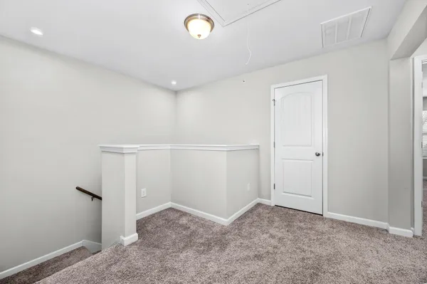 an empty room with closet