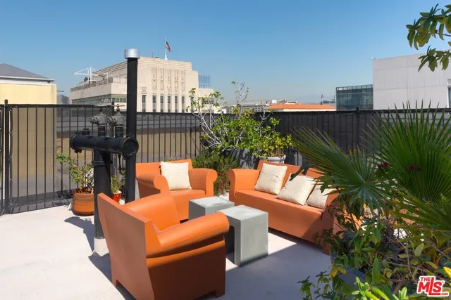 a outdoor living space with patio furniture