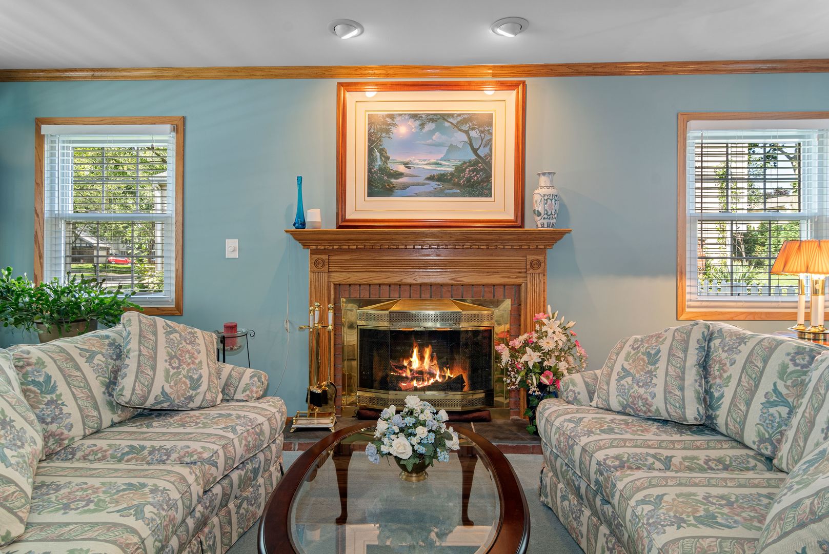 73 Foxcroft Road Naperville, IL 60565 - Photo 15 of 37 a living room with furniture and a fireplace