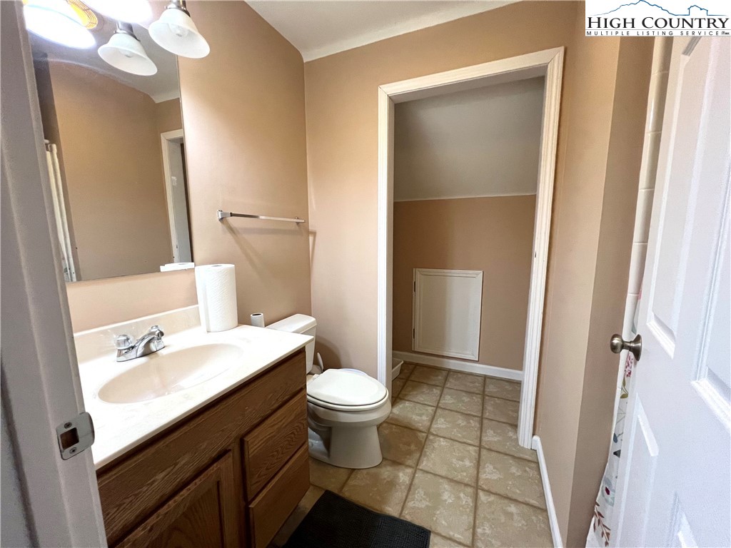 1534 Longhope Road Todd, NC 28684 - Photo 23 of 35 a bathroom with a sink toilet and shower
