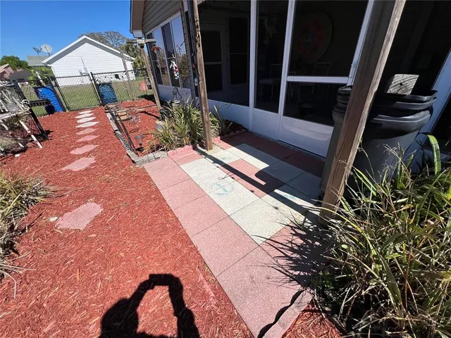 a view of a terrace with outdoor space