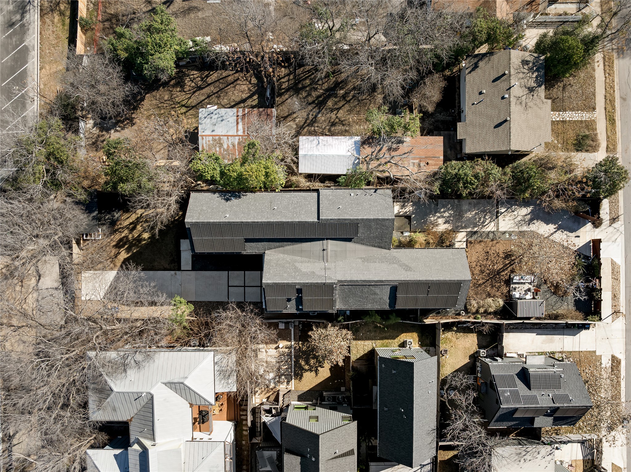 2804 East 22nd Street, Unit B Austin, TX 78722 - Photo 29 of 40 an aerial view of a house with a yard