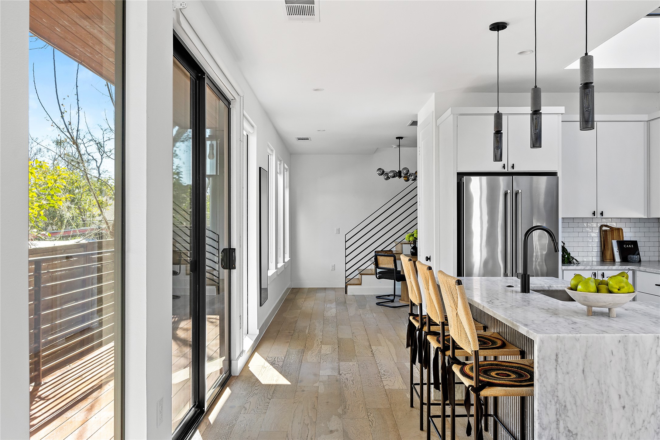 2804 East 22nd Street, Unit B Austin, TX 78722 - Photo 5 of 40 a view of dining room and hall with furniture