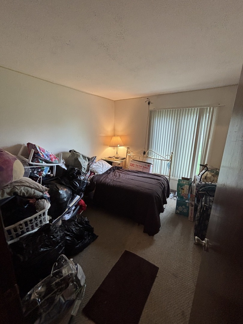 1050 Holbrook Road, Unit 1H Homewood, IL 60430 - Photo 9 of 10 a bedroom with a bed a closet and a mirror