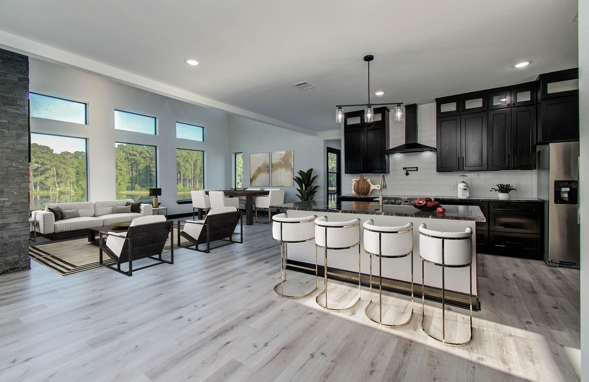 42 Candlestick Drive Trinity, TX 75862 - Photo 8 of 40 Virtually staged kitchen, living and dining room