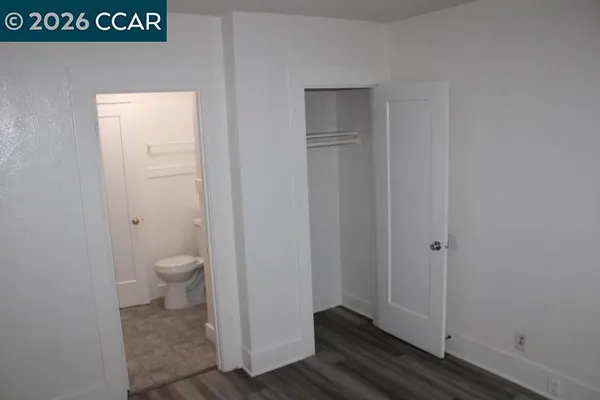 a view of a bathroom with a toilet