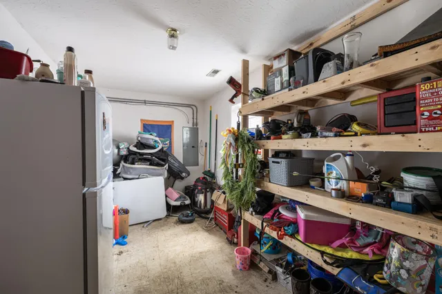 a room with storage and utility