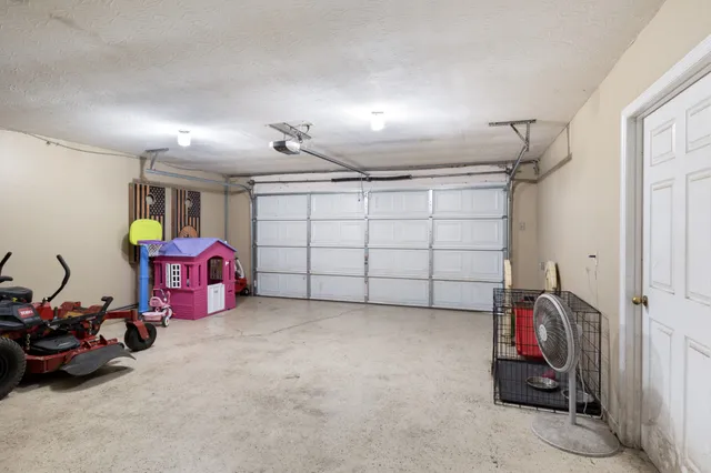 a view of a garage with equipment