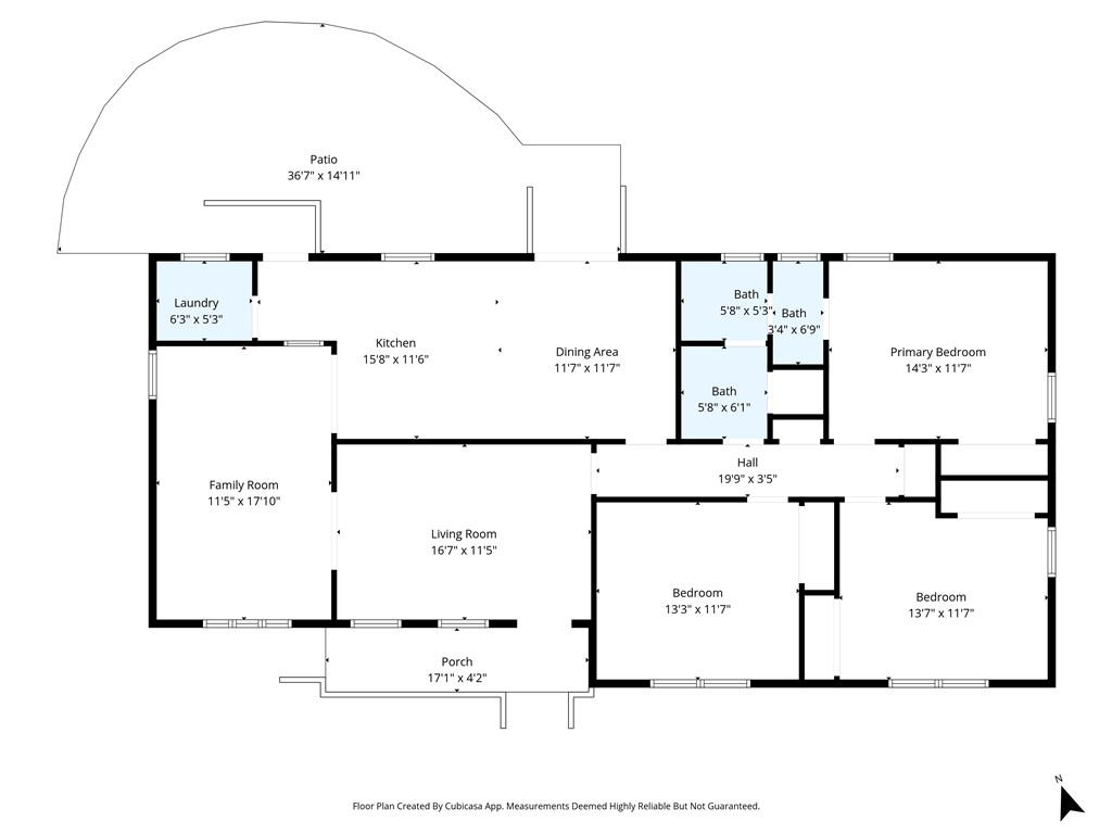 307 Calhoun Road Belton, SC 29627 - Photo 30 of 30 A detailed floor plan delineates the functional layout of this inviting single-story residence, including all room dimensions.