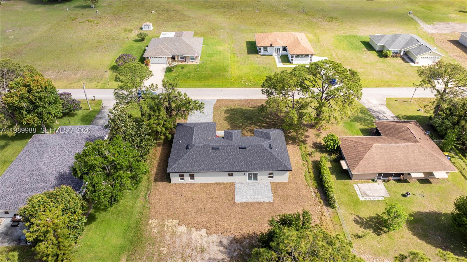 7916 Granada Road Sebring, FL 33876 - Photo 60 of 60 an aerial view of a house with a swimming pool and garden