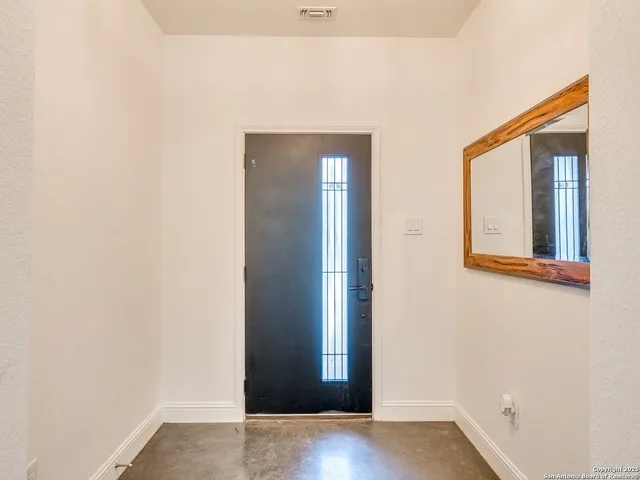 an empty room with a window